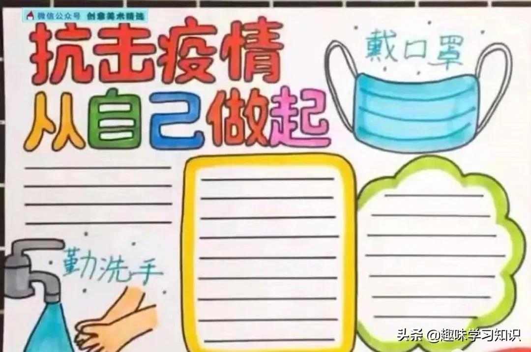 疫情防控手抄报,防疫手抄报