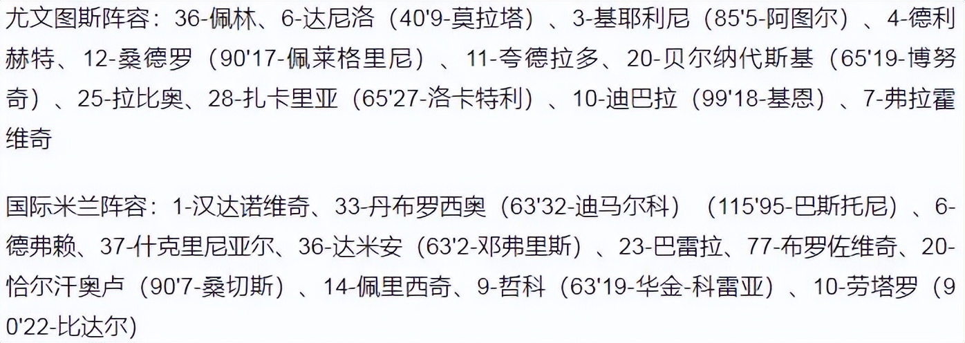 2021世界杯意大利决赛跟谁打(意大利杯-国米加时赛4-2尤文夺冠 佩里西奇点射 世界波制胜)