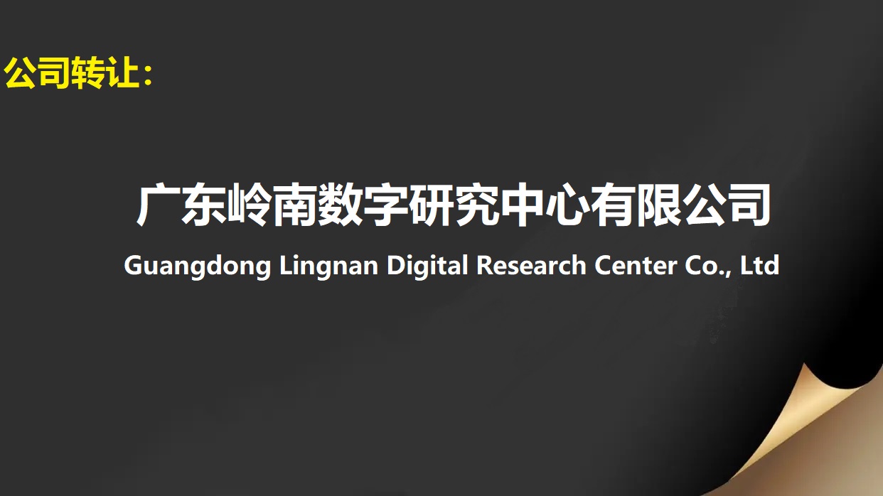 广东省数字研究中心公司设立