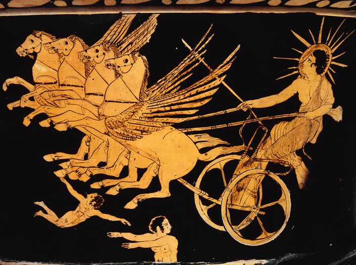 希腊神话中出现的一些古老的神祇，包括古太阳神古月亮神等