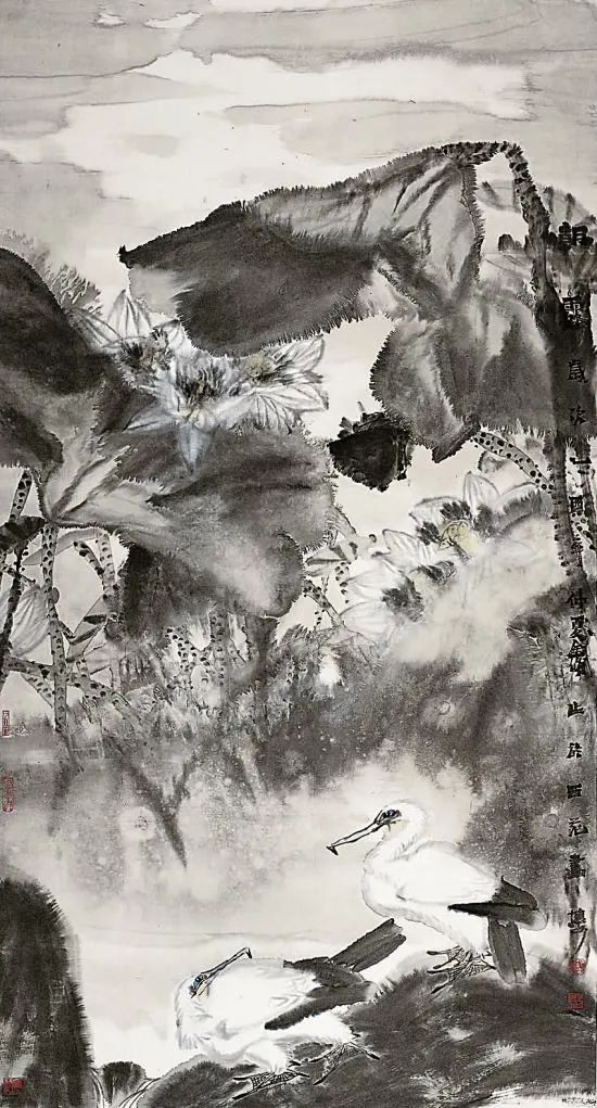 意境清远，笔墨雅洁的花鸟画