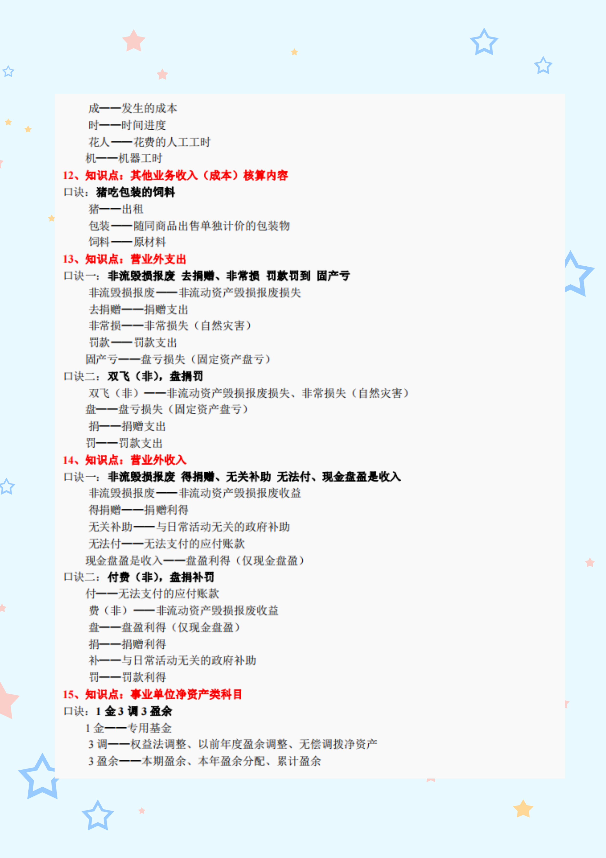 太有才了！鬼才老师熬夜汇总了2022初级会计速记顺口溜，太好背了