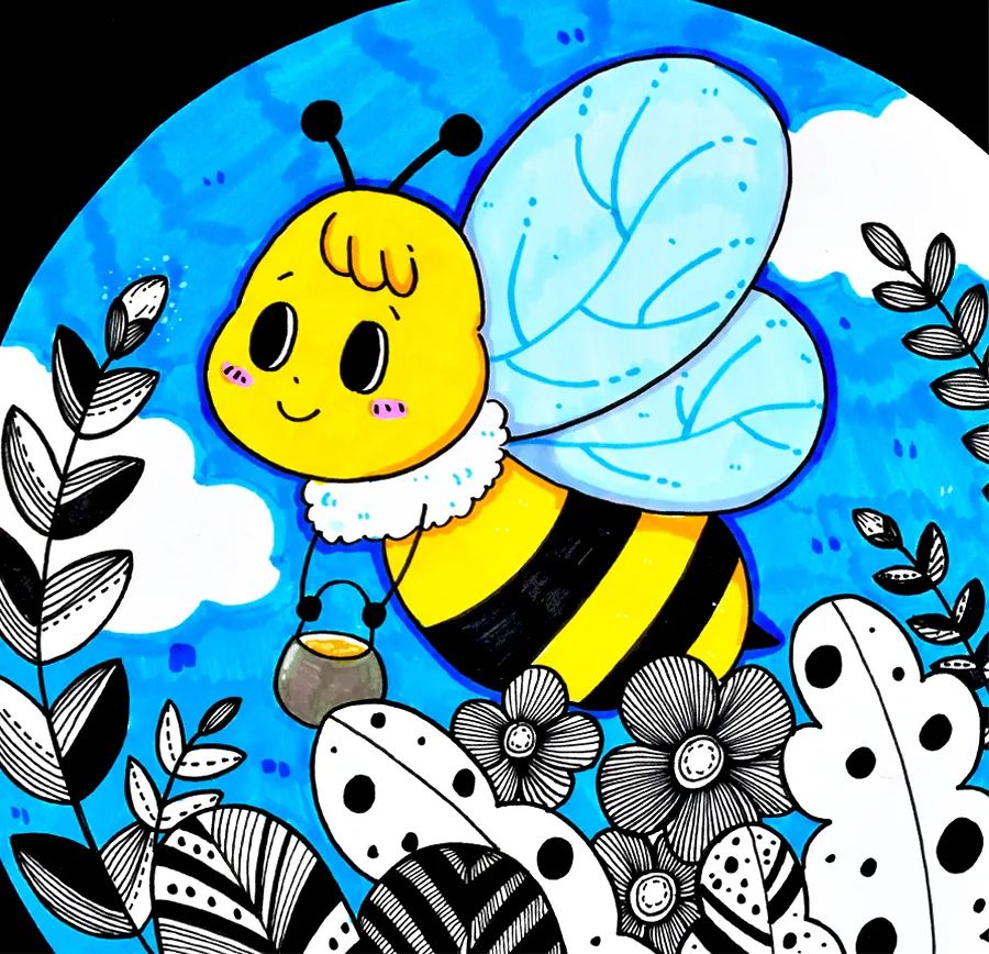 蜜蜂图片卡通(蜜蜂图片卡通可爱绘画)-我的快乐小窝