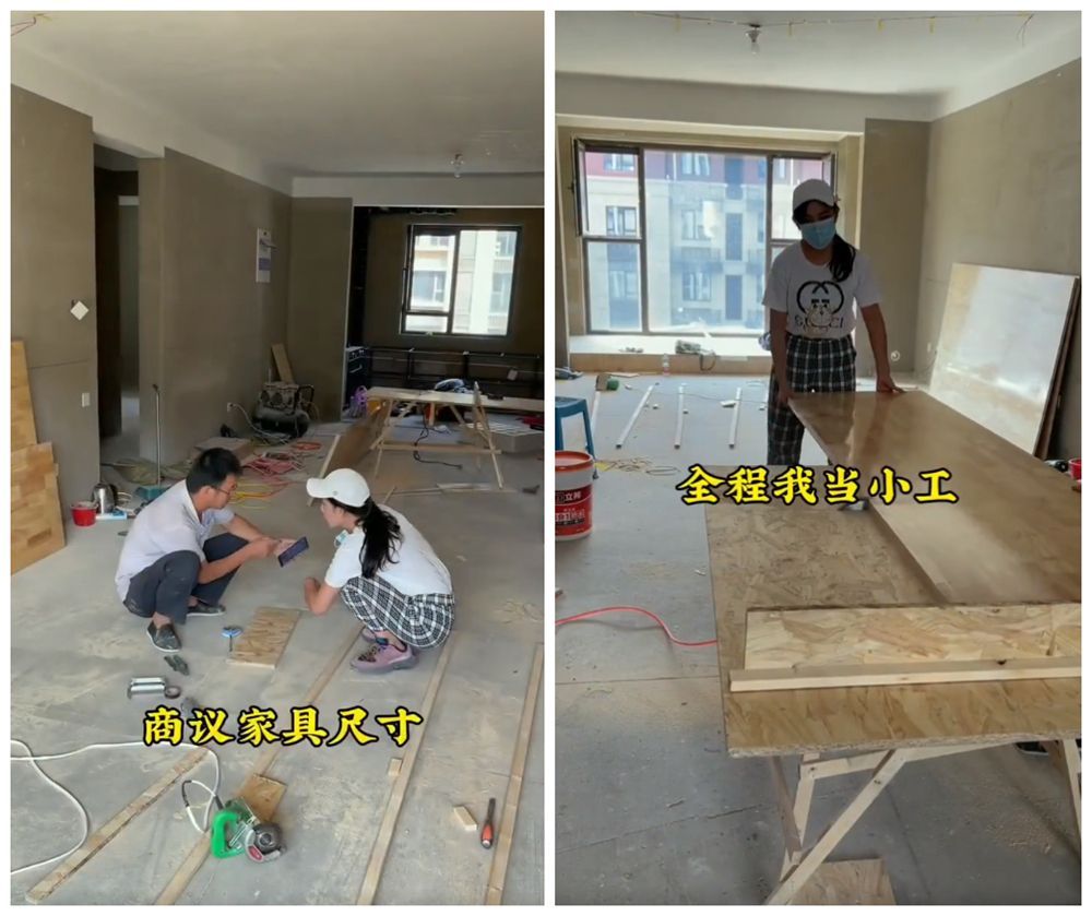 一家三口买下毛坯房，为省钱花2W装修直接住，网友：也是服的