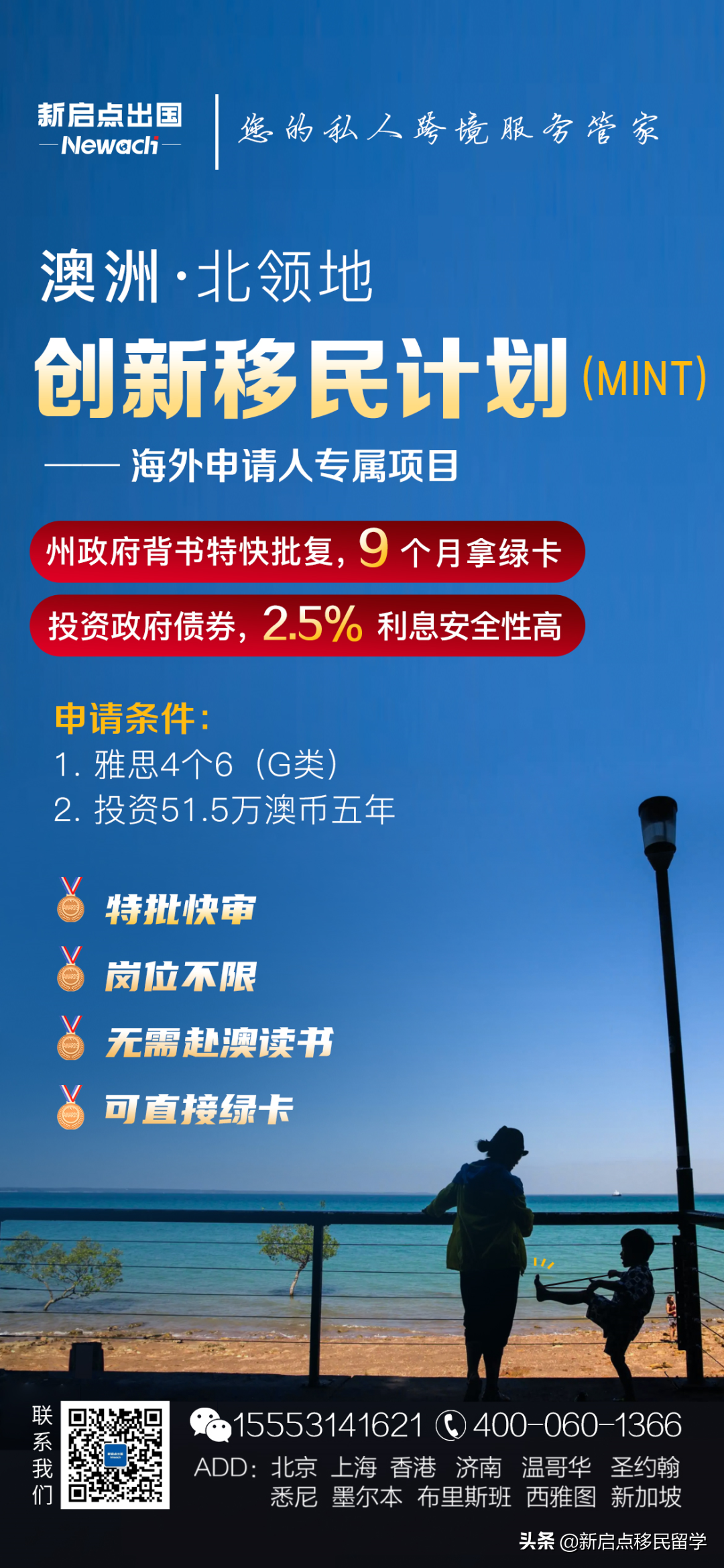 51.5万澳币投资政府债券快速移民澳洲！——海外申请人专属