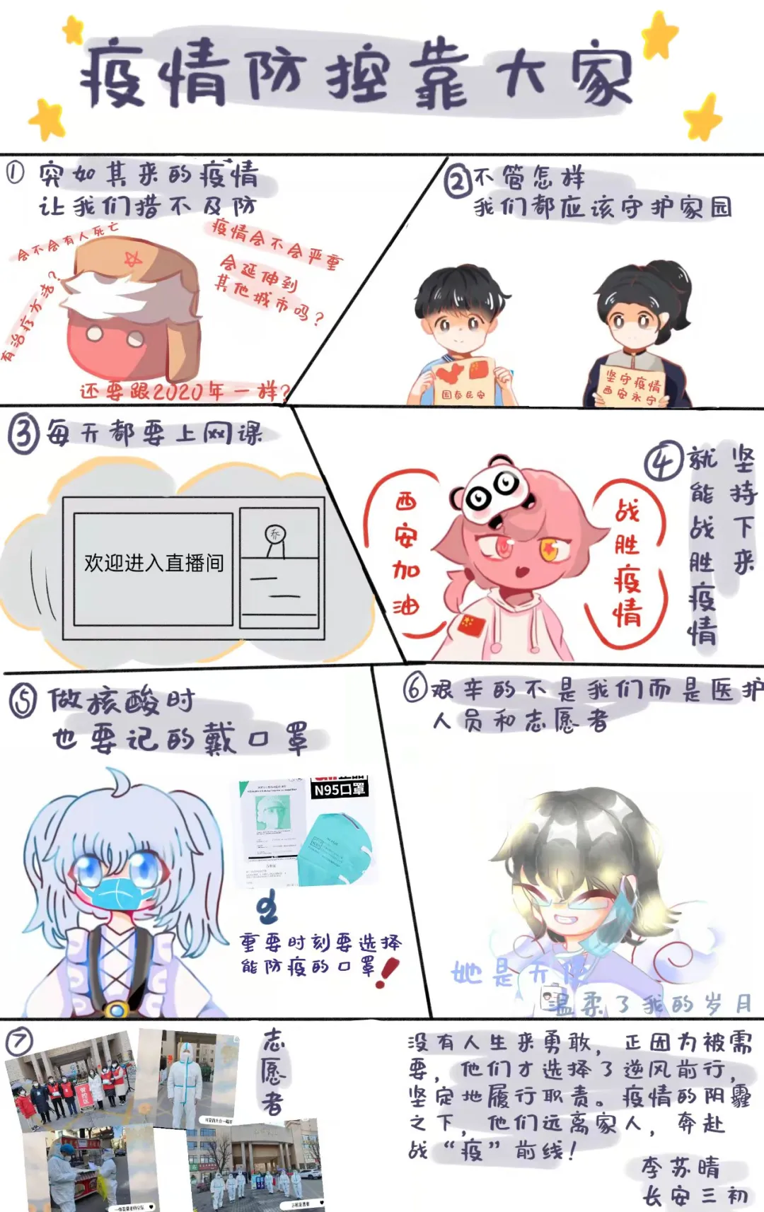 陕西抗疫漫画作品(儿童篇)