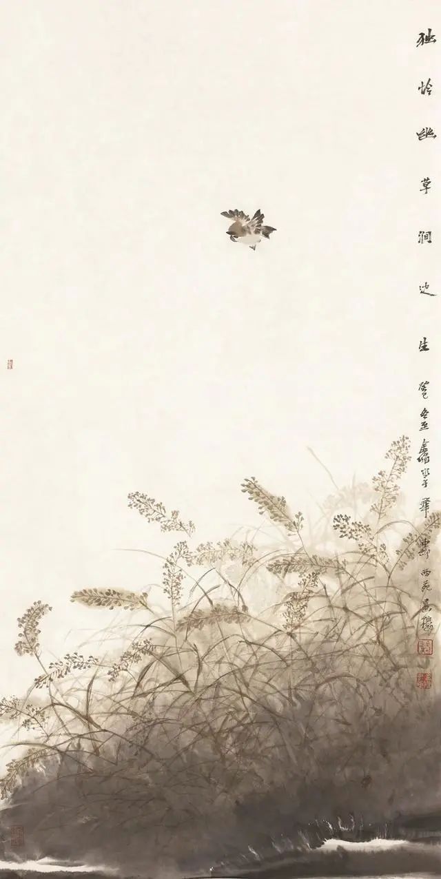意境清远，笔墨雅洁的花鸟画