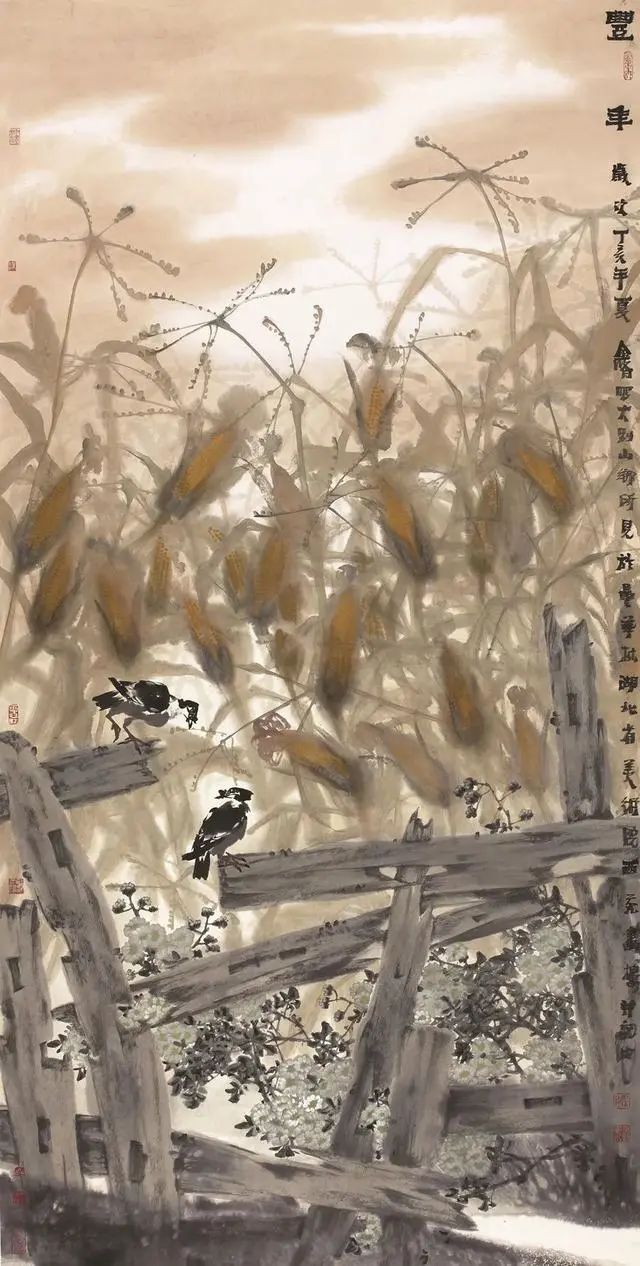 意境清远，笔墨雅洁的花鸟画