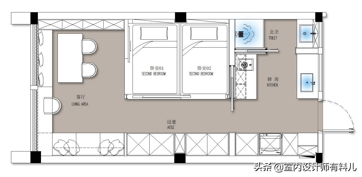 厉害：30㎡的老破小，改造后逆袭，挤下一家三代4口人，超舒适