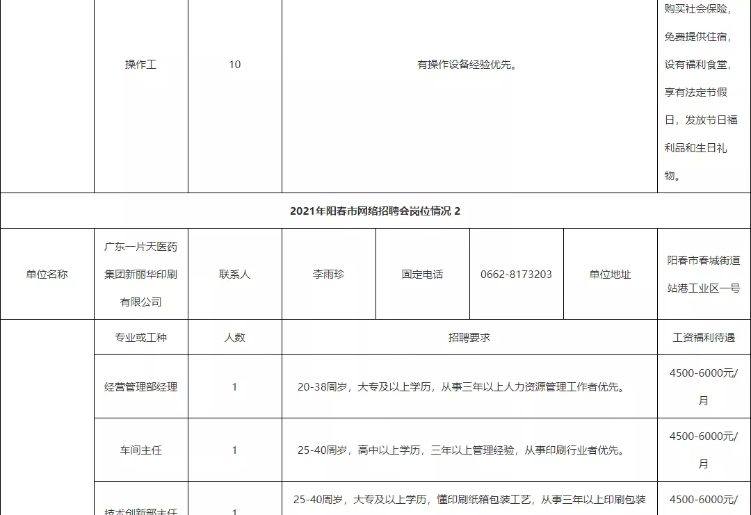 ycqq阳春人才招聘网（阳春高校毕业生专场）