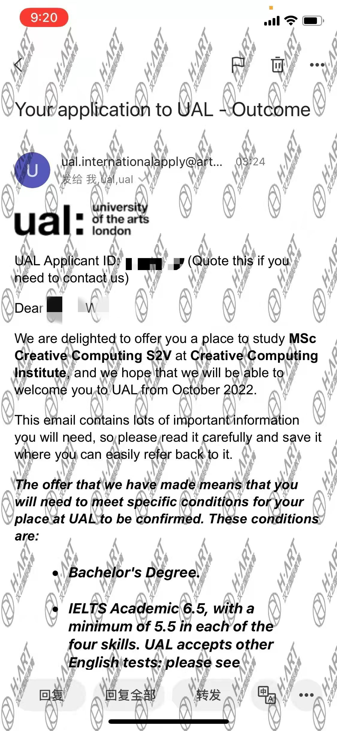 法律转艺术，半年我拿了伦艺4张offer