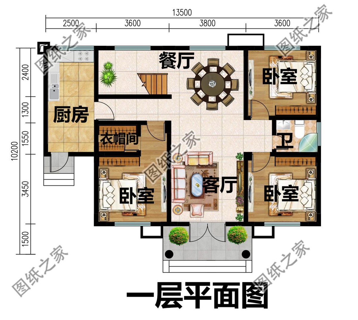 圖紙介紹:簡單時尚二層住宅設計圖紙