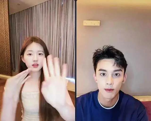 星汉灿烂：吴磊赵露思直播连麦，疑似夫妇是不是好甜？俊男靓女CP