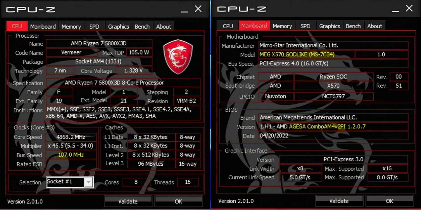 消息稱微星將推 AGESA 1.2.0.7 BIOS，支持 R7 5800X3D“超頻”