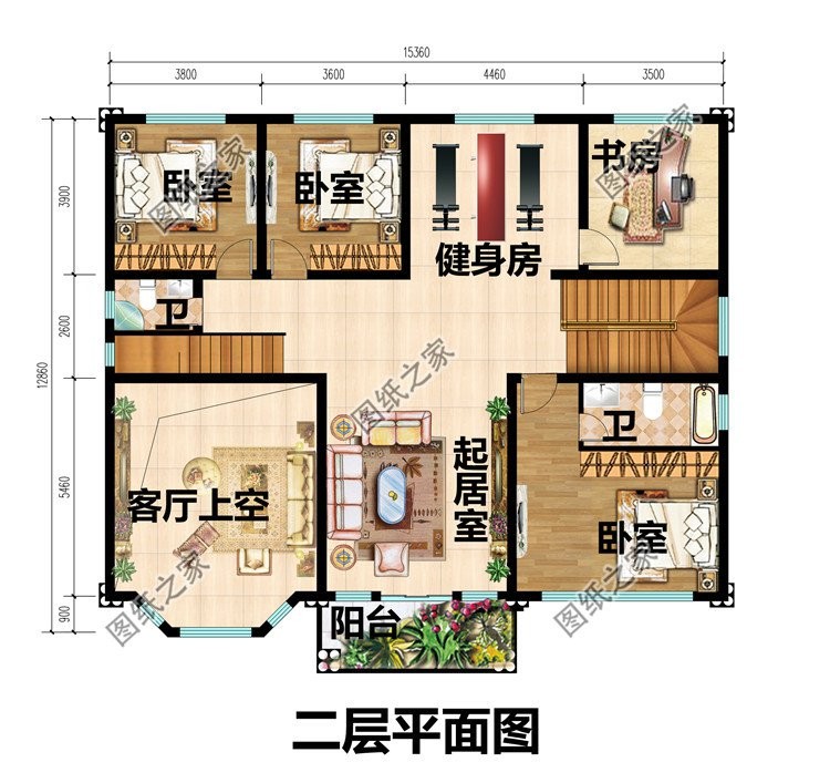 欧式农村别墅推荐，多露台多阳台的设计，增添整个住宅的美感