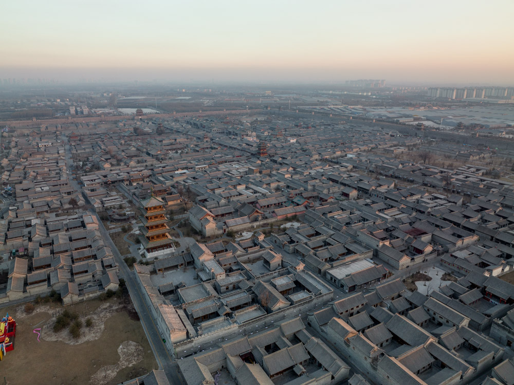 航拍太原老县城太原也有一个小平遥气势恢宏还不要门票