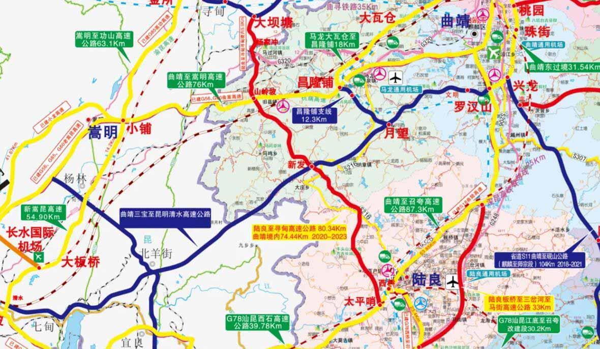 云南这条高速被称为昆曲高速复线,是滇中环线高速的重要组成部分