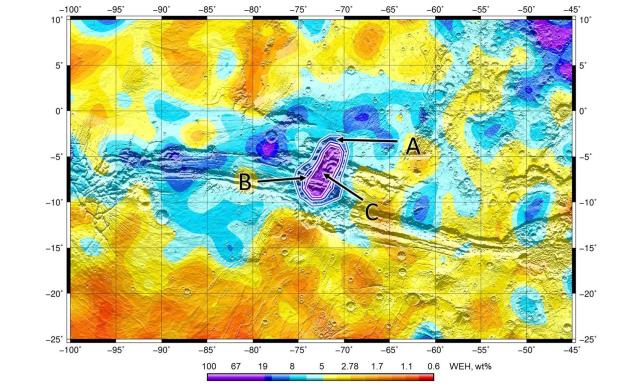 火星大峡谷发现大量水的存在