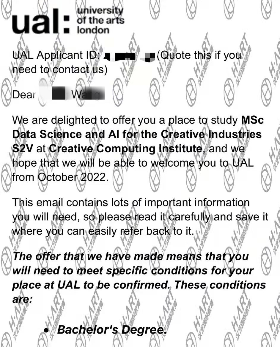 法律转艺术，半年我拿了伦艺4张offer