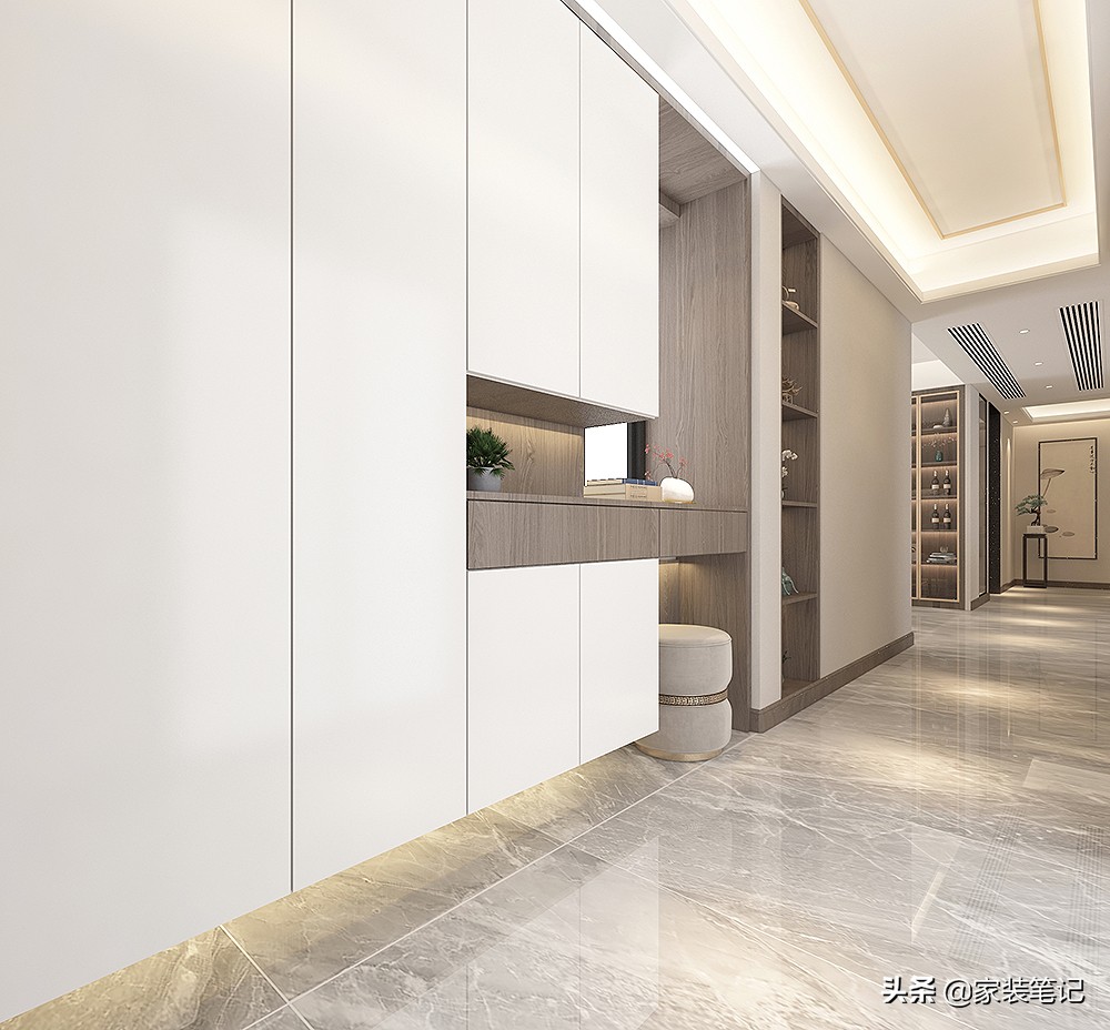 坚持装新中式风的广州夫妻，简洁为主，效果反而有品位还有高级感