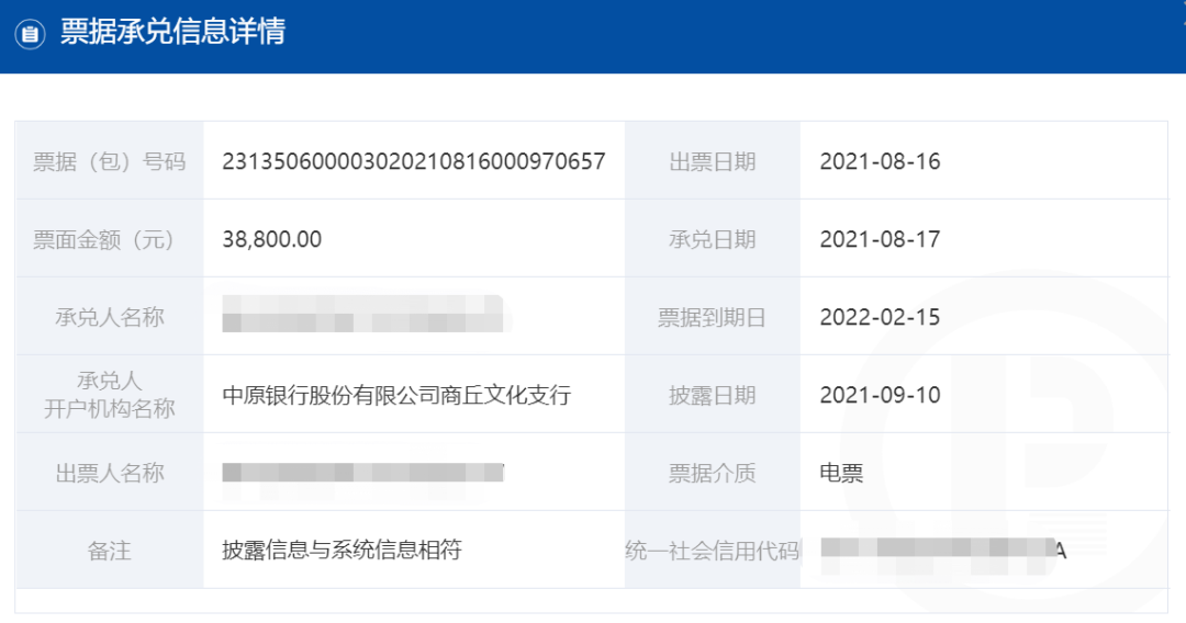 商票信息披露及信息推送方法