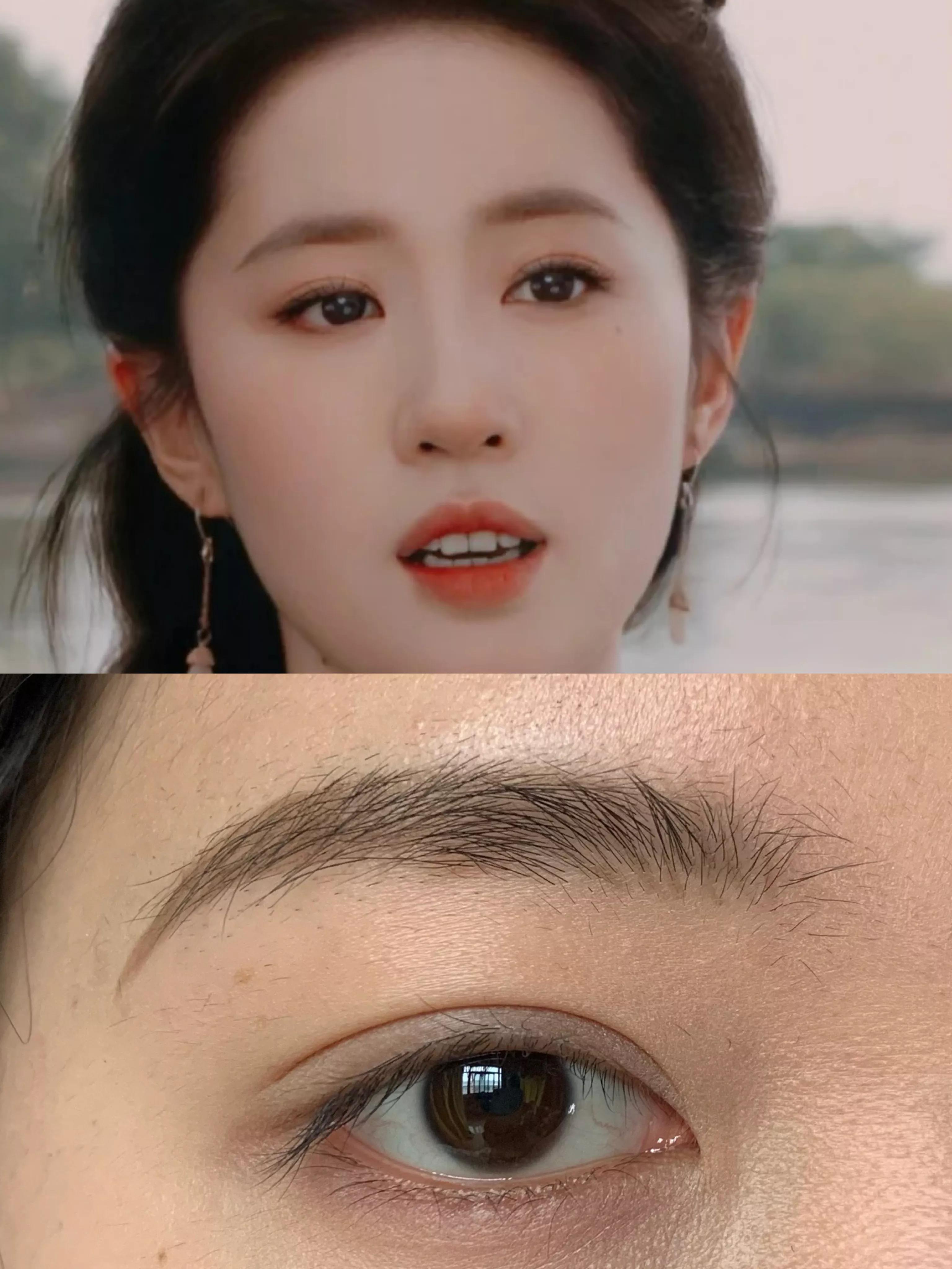 不能只有我会！刘亦菲同款欧式挑眉看完梦华录刘亦菲整体的妆容