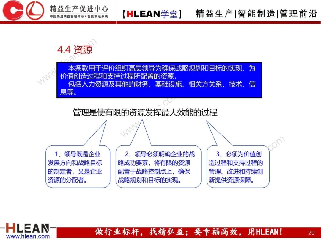 「精益学堂」卓越绩效管理—资源(上篇)