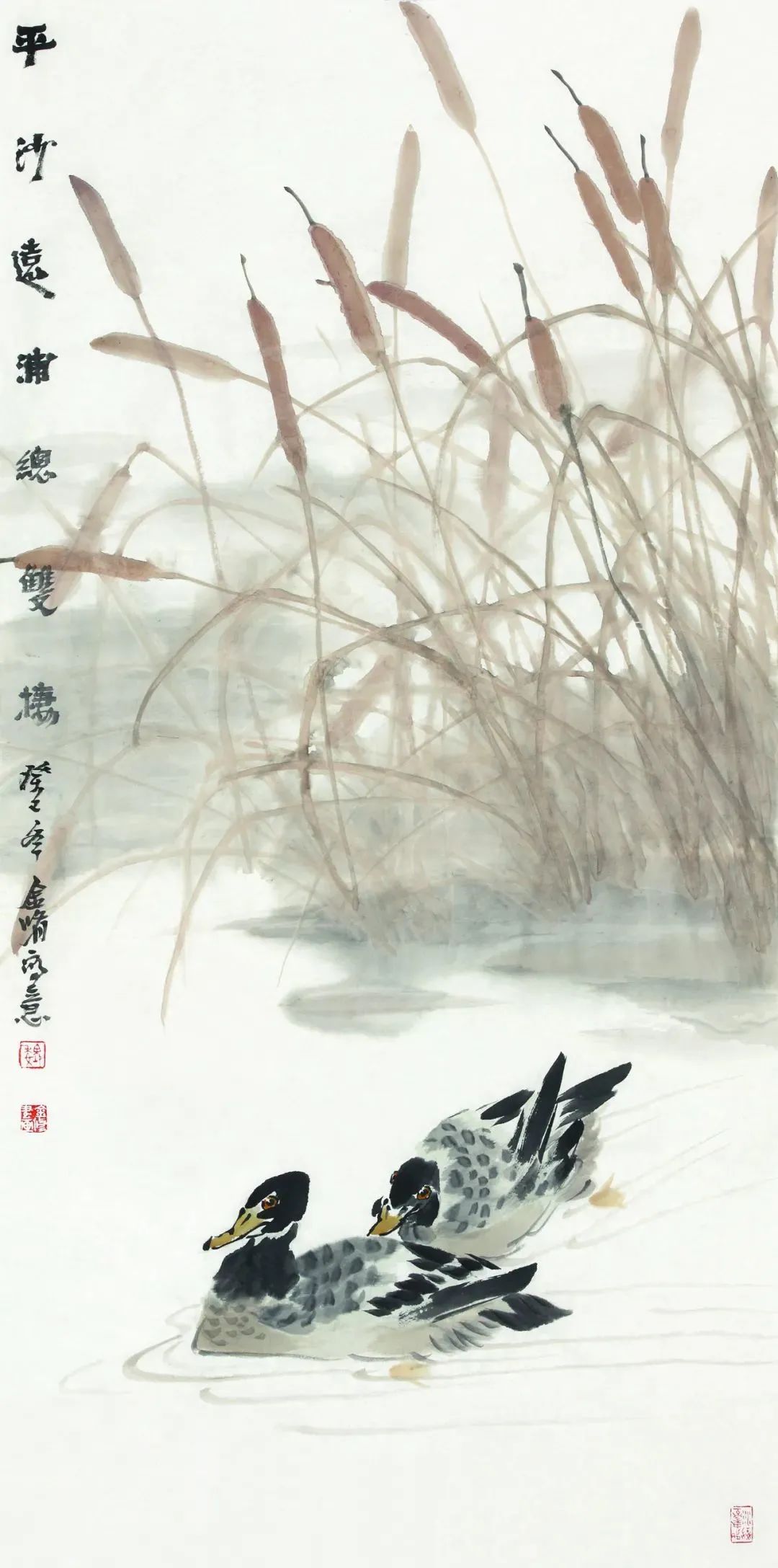 意境清远，笔墨雅洁的花鸟画