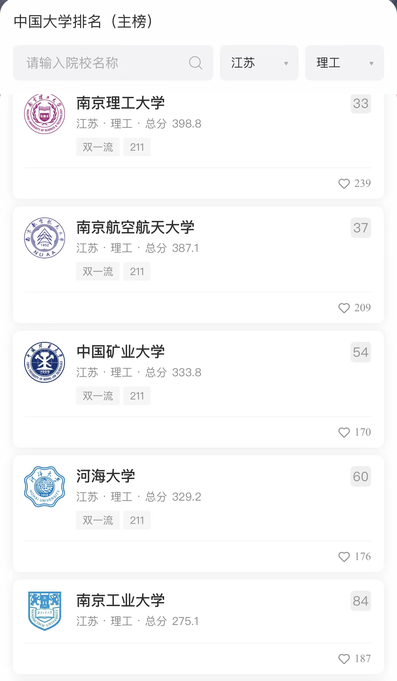 世界上最好的理科大学（江苏省最好的5所理工类高校最新排名）