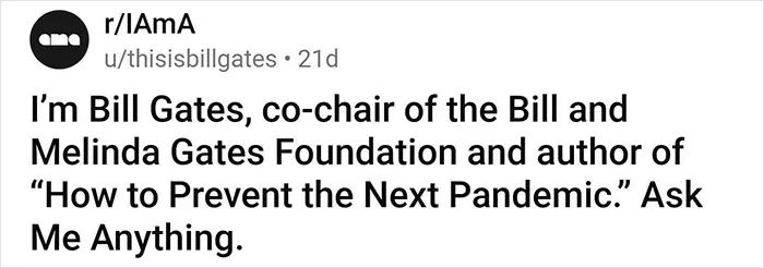 比尔盖茨让网友们问他