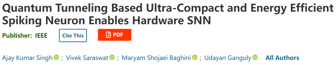 超低功耗AI芯片：神经脉冲只需同类神经网络能量的0.02%