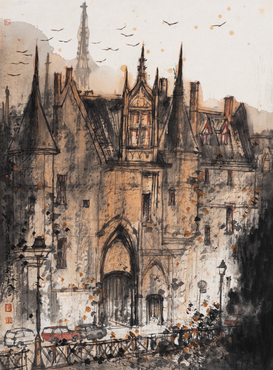 岭美展讯墨履新游踪张彦水墨写生暨捐赠作品展