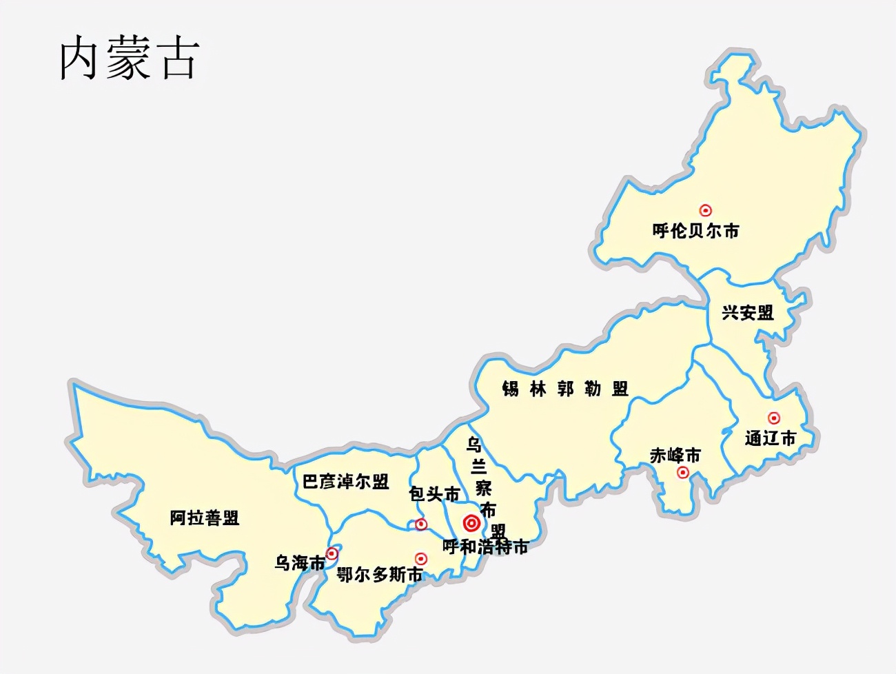 内蒙古地图 全图 放大图片