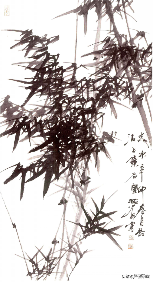 墨竹图竹枝画法（墨竹的详细步骤画法分享）