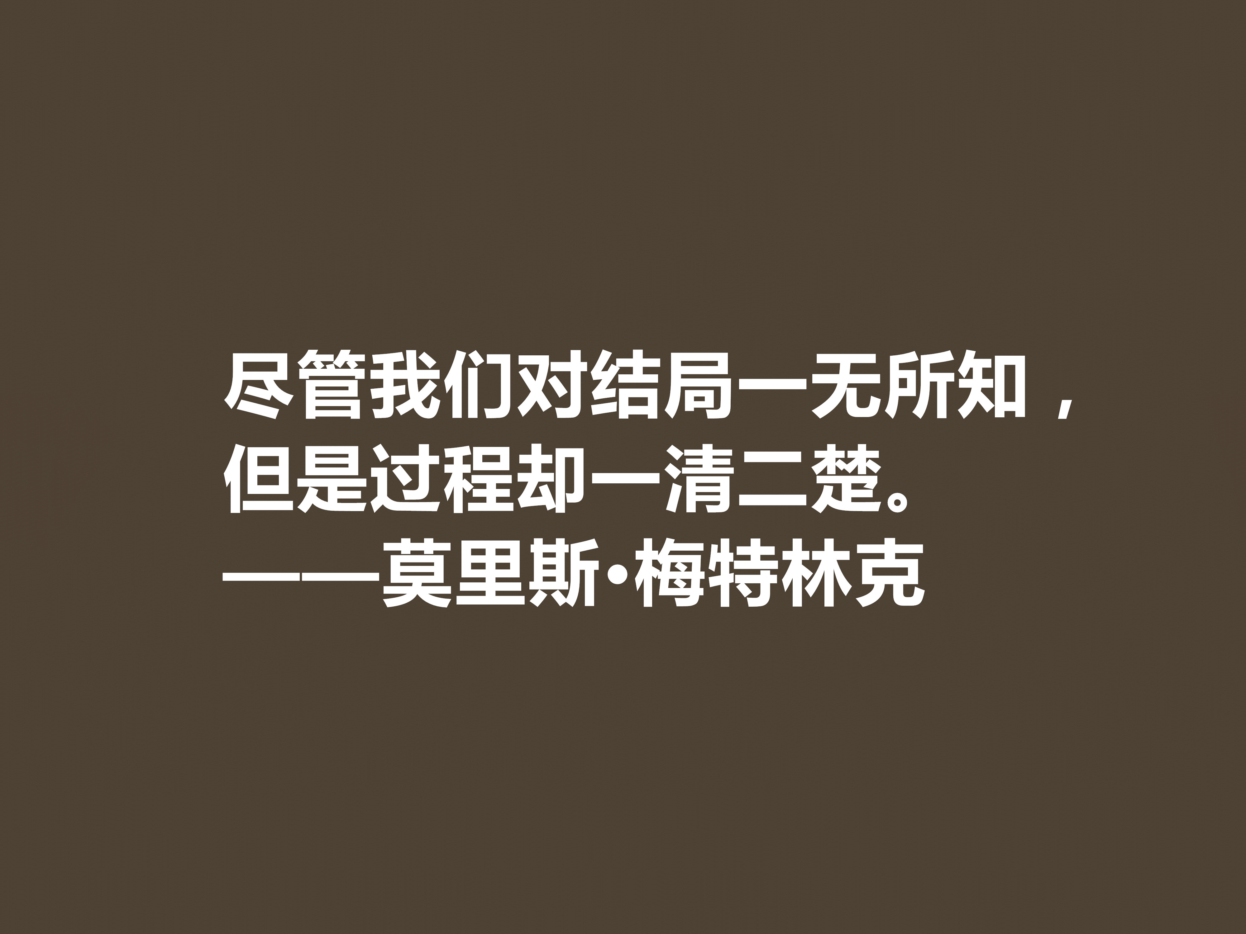 他是象征主义作家，一生追求光明与美，这十句格言，说得真透彻