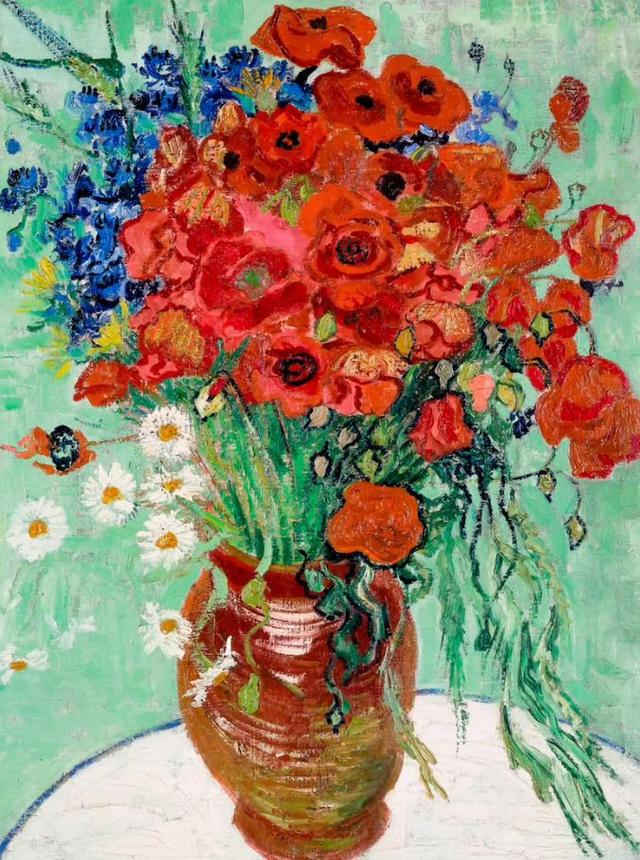 10. 文森特梵高,罂粟和洋甘菊