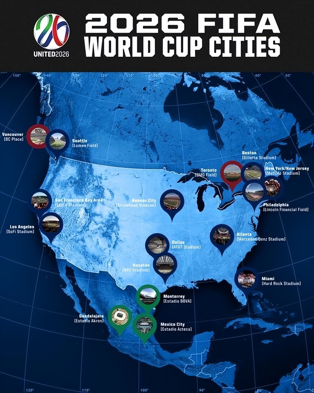 下一句世界杯在哪举行(让人期待，2026世界杯16座举办城市官宣，国足有机会参加吗？)