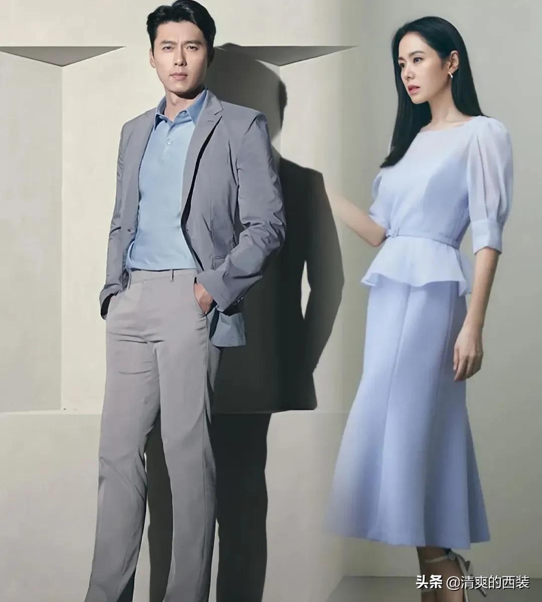 一个英俊潇洒，一个美丽动人，顶流夫妻玄彬孙艺珍的时尚穿搭