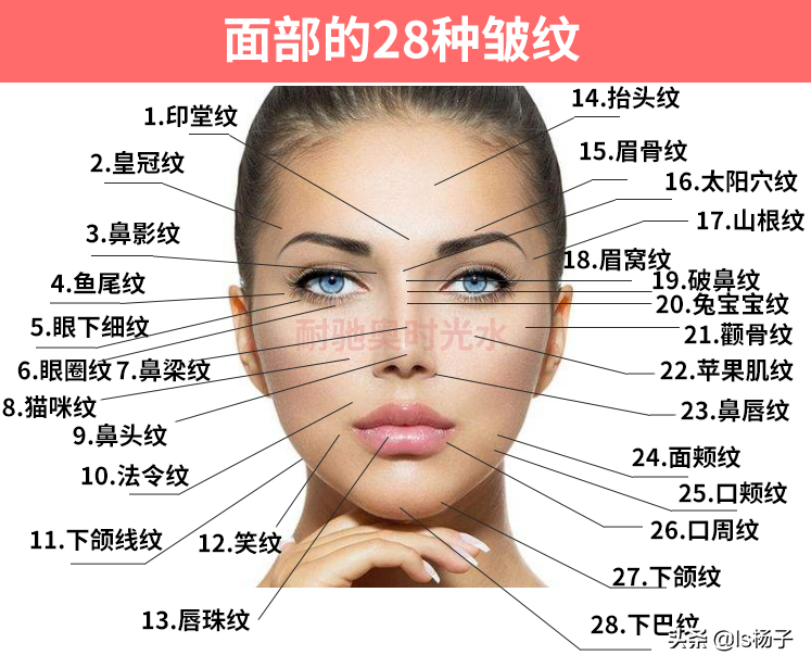 抗衰老的意义在于哪里？面部28种皱纹有哪些？（抗皱方法精选）