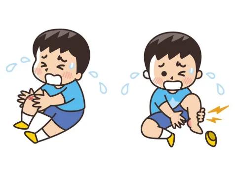 宝宝的反应能力不同,他挨摔时,磕的位置一定不同