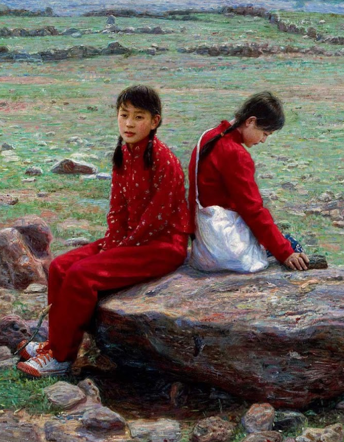 吴静涵笔下的少女，如此清纯