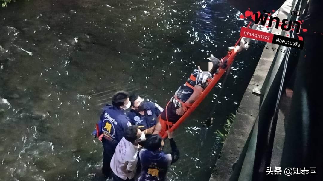 泰国帅T与女友吵架后 跳桥寻短受伤