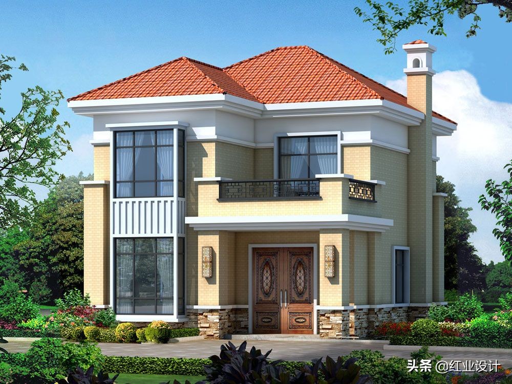 农村宅地小自建养老房,就看这5个户型,占地不足百平洋气又舒适