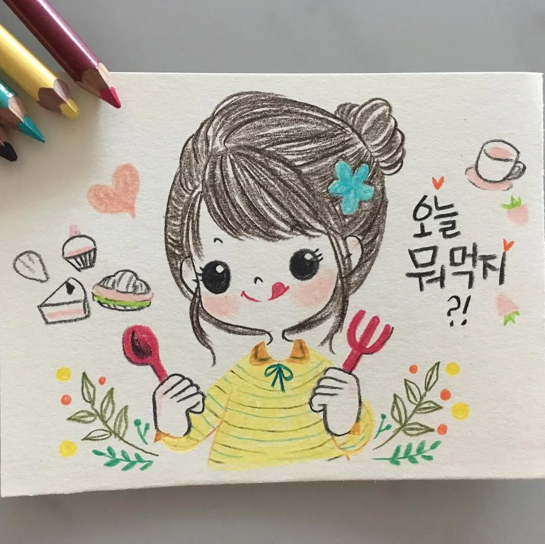 幼儿简笔画 人物:小女孩