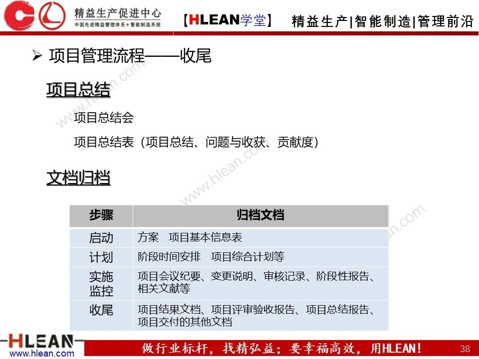 「精益學堂」項目管理培訓——啟動 計劃 實施 收尾