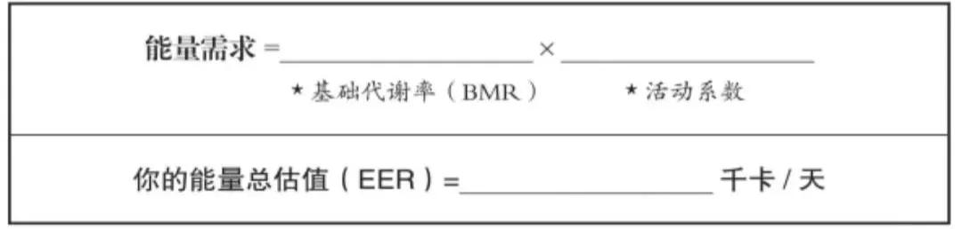 怎么估算身体能量需求