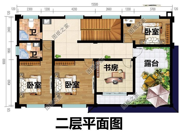 欧式农村别墅推荐，多露台多阳台的设计，增添整个住宅的美感