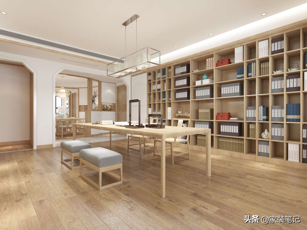 现在越来越流行“去客厅”化的设计布局，是真的香，充满书香之气
