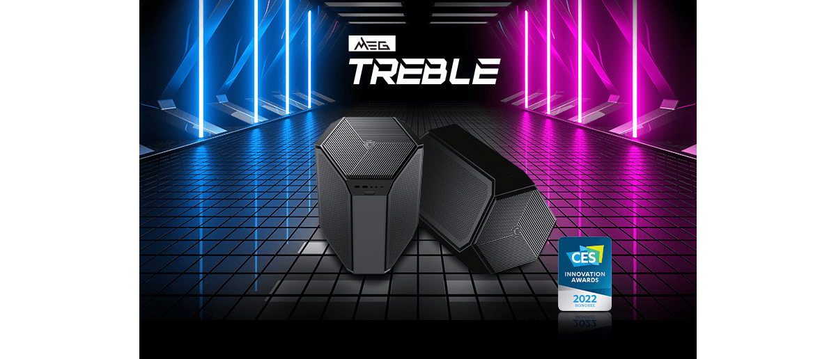 微星发布 MEG TREBLE ITX 机箱：三腔散热，多面体造型