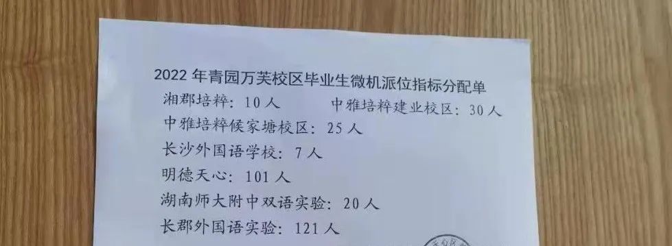 重磅！2022年长沙小升初微机派位指标公布，天心区扬眉吐气